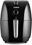 Tower T17025 Vortx Compact Air Fryer with Rapid Air Circulation, 30-Minute Timer