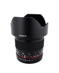 Rokinon 10mm F2.8 ED AS NCS CS Ultra Wide Angle Lens for Olympus and Panasonic Micro 4/3 (MFT) Mount Digital Cameras (10M-MFT), Black