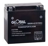 Global 12V GB20H-4 FA MC-batteri 18Ah 175 x 87 x 155 mm