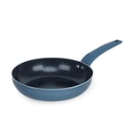 URBN-CHEF Diamond Ceramic Teal Blue Induction Cooking Saucepans Frying Pans Pots (28cm Frying Pan)