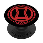 Marvel Avengers Black Widow Find Your Power Logo PopSockets Swappable PopGrip