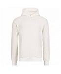 Criminal Damage Cable Knit Mens Off White Hoodie Cotton - Size X-Small