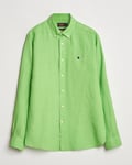 Morris Douglas Linen Button Down Shirt Green