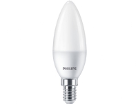 Philips LED Kerzenlampe mit 40W, E14 Sockel, Matt, Warmwhite (2700K) 6er Pack