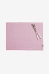 Lovely Linen - Tablett Classic i manglat lin - Rosa