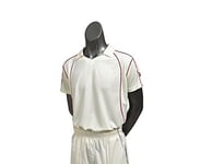 GM Men's Icon Cricket Shirt - Maroon/Cream, Medium