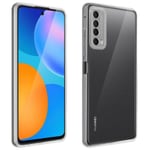 Huawei P smart 2021 mjukt fodral och härdat glasfilm 9H Hårdhet Svart