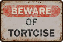 Tarika Beware of Tortoise Iron Poster Vintage Painting Tin Sign for Street Garage Home Cafe Bar Man Cave Farm Wall Decoration Crafts