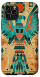 iPhone 11 Pro Stylized Turquoise Thunderbird Tribal Eagle Case