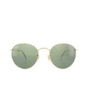 Ray-Ban Unisex Sunglasses Round Metal 3447 001 Gold Green 53mm - One Size
