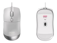 Cherry Xtrfy M50 - Mus - Ergonomisk - Optisk - 5 Knappar - Kabelansluten - Usb - Vit