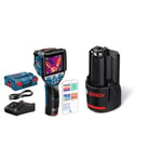 Bosch Professional 12V System Thermal Camera GTC 600 C (2X 12V Battery, w/app Function, Temperature Range: -20°C to +600°C, Resolution: 256 x 192px, in L-Boxx)