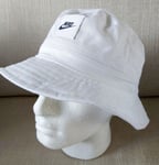 L/XL Unisex NIKE White BUCKET HAT Adult Beach Festival Cotton Summer Buck4