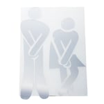 9Pcs/Set 3D Funny Toilet Sticker Bathroom Wall Sticker Fashion Q2B69915