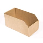 ONLY BOXES Lot de 10 boîtes de rangement en carton ouvert, bac à rangement, dimensions intérieures 30 x 15 x 15 cm, panier en carton idéal pour l'organisation