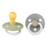BIBS - Pacifier Colour 2 PACK - Sage GLOW/Cloud GLOW - Size 1