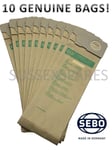 GENUINE SEBO 1055  HOOVER VACUUM PAPER DUST BAGS X 10 BS36 BS46 350 360 450 460