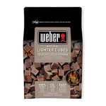 Weber Cubes Allume Feu Naturels - Allume Barbecue Rapide - 100% Naturel - Pack Allume Feu pour Barbecues - 48 Pièces - Rapide et Pratique - Écoresponsable et Neutre en CO2 (17612)
