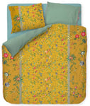 Pip Studio sängkläder - 140x200 cm - Petites fleurs yellow - Blommiga sängkläder - Vändbart påslakan i 100% bomull