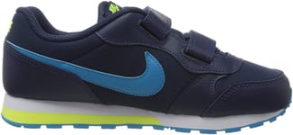 Nike Unisex Kids’ MD Runner 2 (PSV) Trainers, Blue (Midnight Navy/Laser Blue-Lemon 415), 11.5 UK