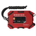ZEEKER Metal Card Holder RFID Multifunctional EDC Wallet Large Capacity Minimalist Card Holder With Bottle Opener Function, Colour: Red
