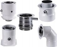 Spiroflex 80/125 Jcm Straight Adapter With Measuring Points White Adapter 80/125 Jcm Straight With Measuring Points White Junkers