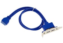 KALEA-INFORMATIQUE Equerre Low Profile USB 3.0 5G avec 2 Ports Type A. A Relier sur Port Interne de Carte mère USB3 en 19 Points