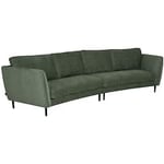 Grafu Furniture California 4-sits soffa svängd tyg grön B326 cm