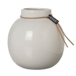 ERNST Vase Keramikk Hvit, 13 cm Brun Glass