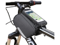 Wozinsky ramcykelväska + avtagbart telefonskydd upp till 6,5 1,5 l Svart (WBB7BK)