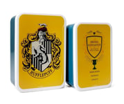 HARRY POTTER HUFFLEPUFF SET OF TWO PLASTIC LUNCH BOXES SANDWICH PICNIC BOX