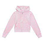 Juicy Couture Tonal Embro Velour zip hoodie - pink nectar