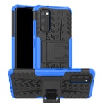 LFDZ Compatible with Samsung Galaxy S20 Case,Heavy Duty Tough Armour Rugged Shockproof Cover with Kickstand Case For Samsung Galaxy S20 Smartphone(Not fit Galaxy S20 Ultra / S20 Plus),Blue