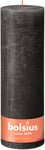 Bolsius Rustik Pillar Candle XXL – Anthracite – Set of 4 – Decorative Household Candles – Long Burning Time 200 Hours – Unscented – Includes Natural Vegan Wax – Without Palm Oil – 30 x 10 cm