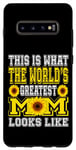 Galaxy S10+ This Is What The World's Greatest Mom Sunflower Mothers Day Case