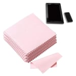 KOOKZ 50pcs Glasses Cleaning Cloths, Microfibre Screen Spectacles Cleaning Cloth for Watches, Glass, Cell Phones, Lens, Tablets, iPad, iPhone, Spectacles, Cameras and Laptop (Pink)