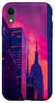 iPhone XR Bold color minimal new york city architecture landmark Case
