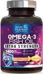 Fish Oil 2400 Mg with Omega 3 EPA & DHA - Triple Strength Omega 3 Supplement - O