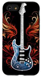 Coque pour iPhone SE (2020) / 7 / 8 Guitare électrique avec flammes Metal Band Rock Design