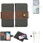 wallet case for Motorola Moto G62 5G + earphones bookstyle cover pouch