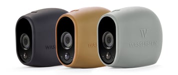 Silicone Skins for Arlo Smart Security - 100% Wire-Free Cameras by Wasserstein (Brown/Grey/Black)