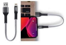 UNIQ Laddkabel USB till Lightning Fast Charge 20cm Ljusgrå