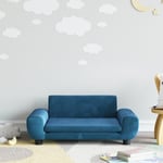Sofa til børn 70x45x33 cm velour blå