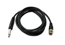 System-S Câble audio 180 cm 6,35 mm mâle vers BNC femelle adaptateur AUX en noir