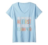 Womens We Love Because He First Loved Us V-Neck T-Shirt