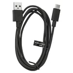 USB-C to USB-A Black Premium Charging Data Cable 3-ft for Plantronics Savi 8220