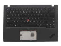 Chicony - Ersättningstangentbord för bärbar dator - med Trackpoint, UltraNav - bakgrundsbelyst - QWERTY - Engelska - Europa - med övre skydd - för ThinkPad X1 Carbon Gen 8 20U9, 20UA