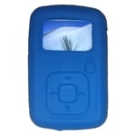 Blue Silicone Skin Case for Sandisk Sansa Clip Plus+ MP3 Player Cover Holder