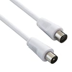 PremiumCord TV M/F, 75 Ohm, 3m câble coaxial IEC Blanc - Câbles coaxiaux ( 3 m, Mâle/Femelle, Blanc, 75 Ohm)