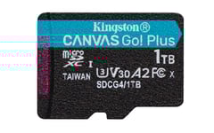 Kingston Technology Canvas Go! Plus, 1 Tb, Microsd, Klass 10, Uhs-I, 200 Mb/S, 160 Mb/S